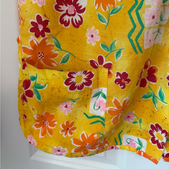 Vintage Moon Dance Sleeveless Top Artist Smock Vest Pearl Snap Floral Fairy Sz M - Picture 5 of 10